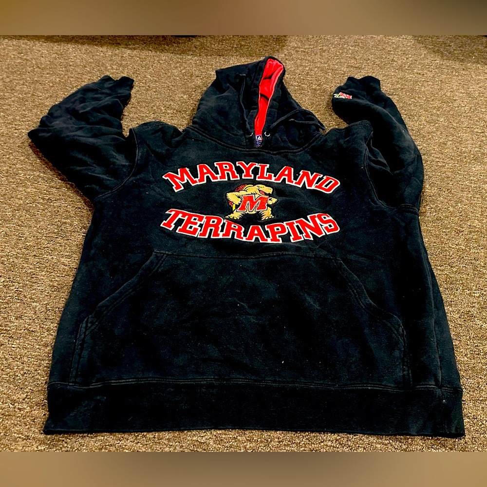 EUC Maryland Terrapins Black Hoodie M Women's Team Edition apparel